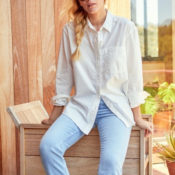 New Outerknown button down shirt oversized boho - Picture 3 of 13